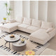 Canapé Sectionnel Rembourré en Forme de U avec Double Méridienne