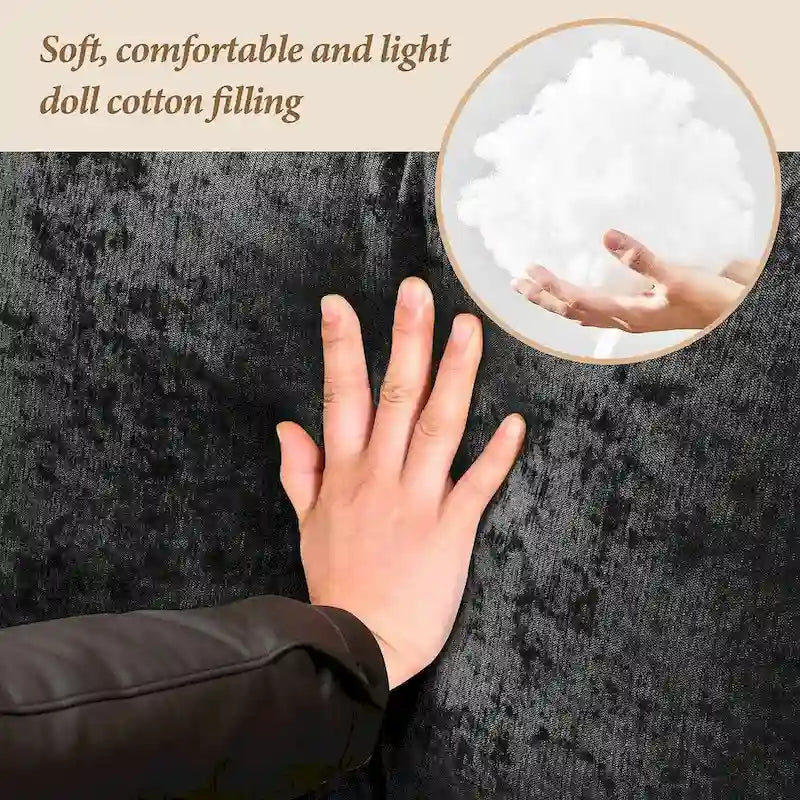 Canapé Sectionnel Convertible Forme L, Canapé en Chenille avec Méridienne Réversible pour Salon, Appartement