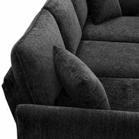 Canapé Sectionnel Convertible Forme L, Canapé en Chenille avec Méridienne Réversible pour Salon, Appartement