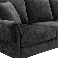 Canapé Sectionnel Convertible Forme L, Canapé en Chenille avec Méridienne Réversible pour Salon, Appartement