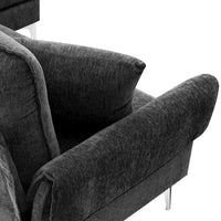Canapé Sectionnel Convertible Forme L, Canapé en Chenille avec Méridienne Réversible pour Salon, Appartement