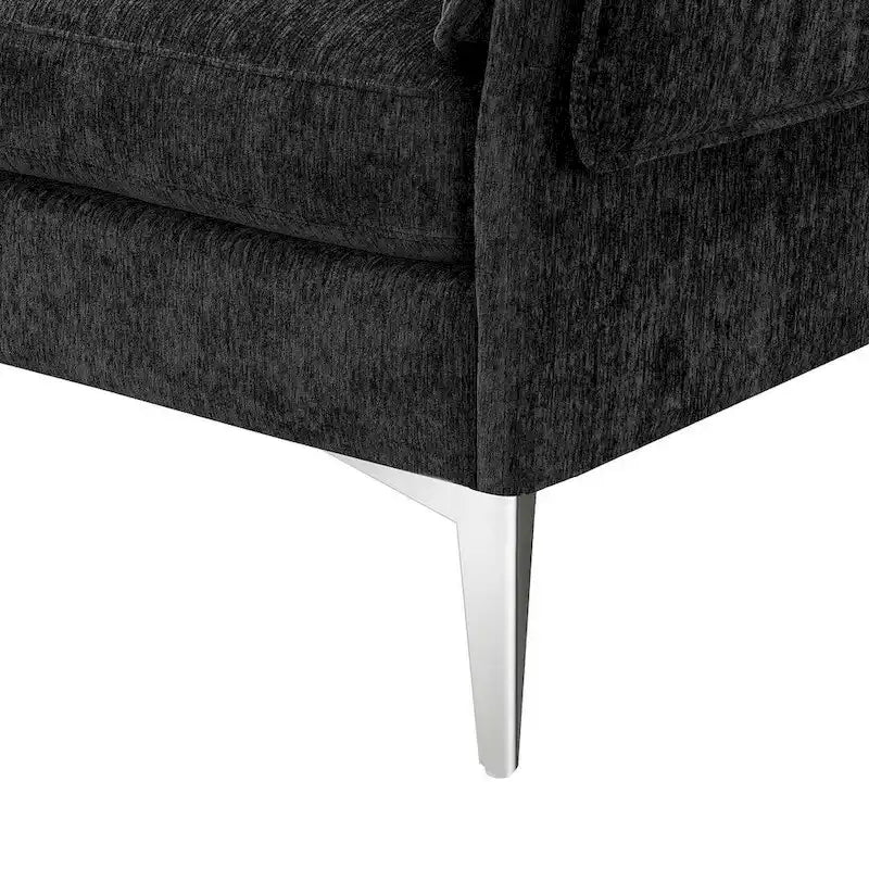 Canapé Sectionnel Convertible Forme L, Canapé en Chenille avec Méridienne Réversible pour Salon, Appartement