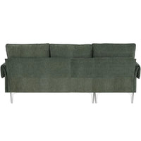 Canapé Sectionnel Convertible Forme L, Canapé en Chenille avec Méridienne Réversible pour Salon, Appartement