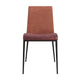 Lot de deux chaises en acier inoxydable marron et rouille