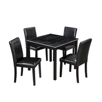 Ensemble de table de salle à manger carrée en bois, table de cuisine pour petit espace, table à manger 4 personnes