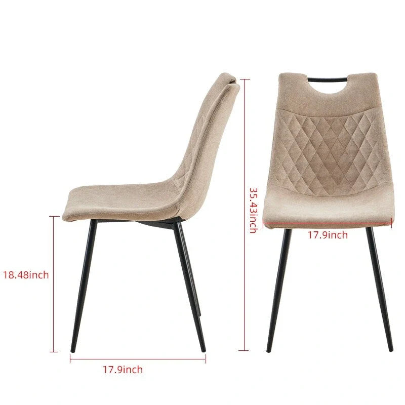 Ensemble de salle à manger 1+4,5 pièces, table à manger à pied métallique de 42,1 po style Mid-century pour 4-6 personnes avec plateau en MDF, table de salle à manger sur pied.