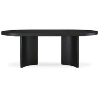 Signature Design by Ashley Rowanbeck Table de salle à manger noire - 86.25 L x 42 P x 30.25 H
