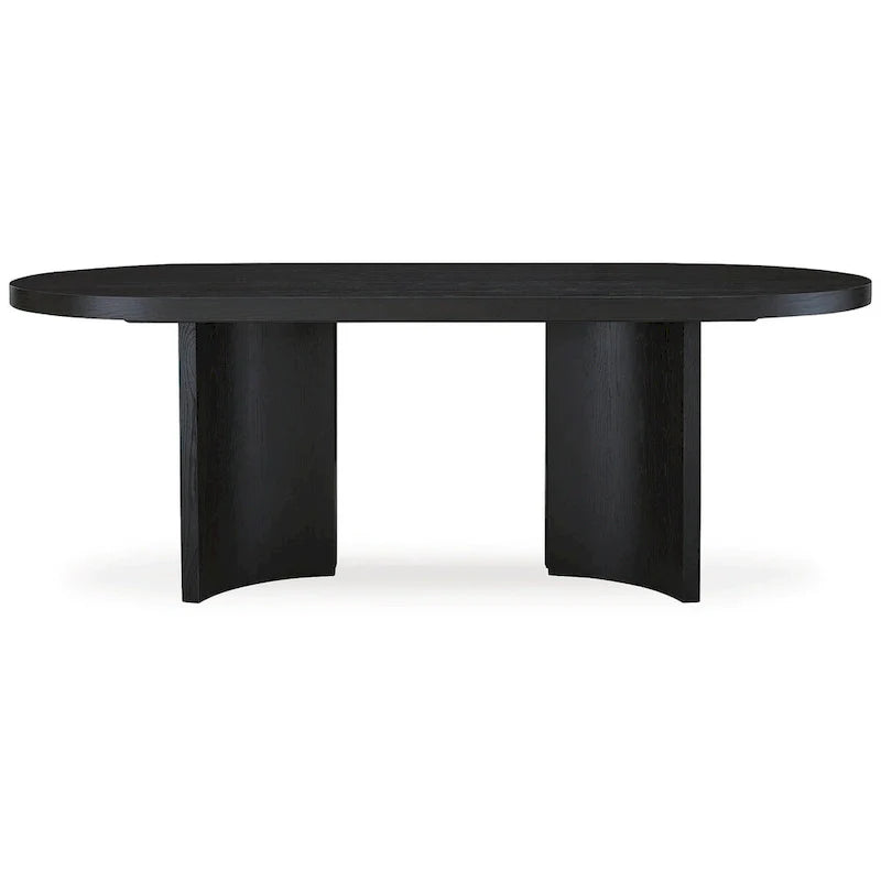 Signature Design by Ashley Rowanbeck Table de salle à manger noire - 86.25 L x 42 P x 30.25 H