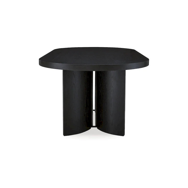 Signature Design by Ashley Rowanbeck Table de salle à manger noire - 86.25 L x 42 P x 30.25 H