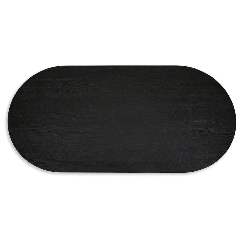Signature Design by Ashley Rowanbeck Table de salle à manger noire - 86.25 L x 42 P x 30.25 H