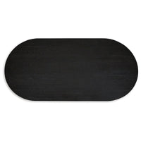 Signature Design by Ashley Rowanbeck Table de salle à manger noire - 86.25 L x 42 P x 30.25 H