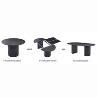 Table à manger ovale extensible de cuisine à dessus plein - N/A