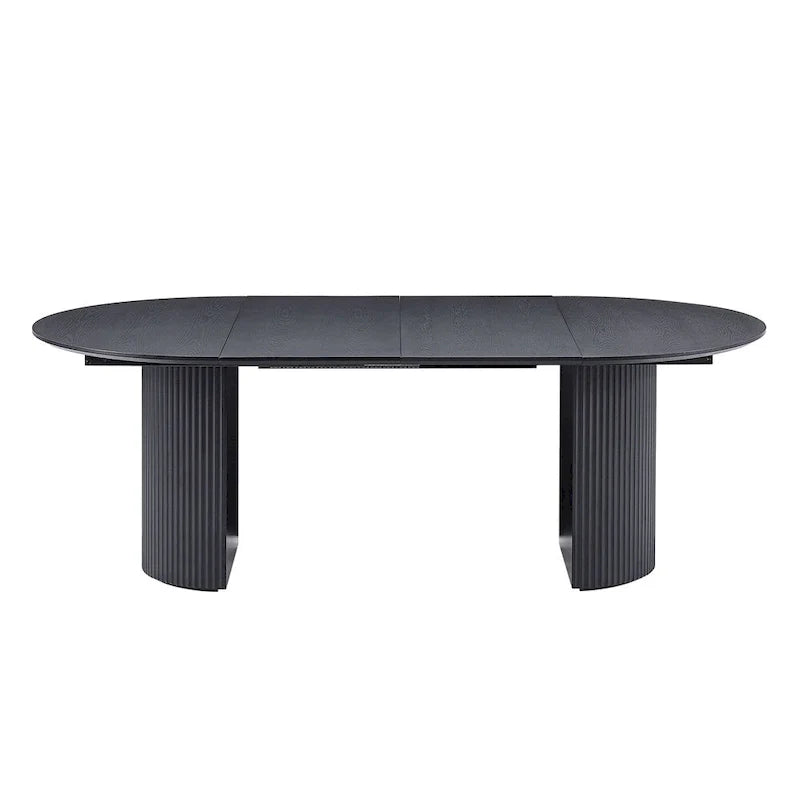 Table à manger ovale extensible de cuisine à dessus plein - N/A