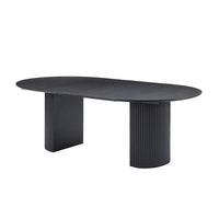 Table à manger ovale extensible de cuisine à dessus plein - N/A