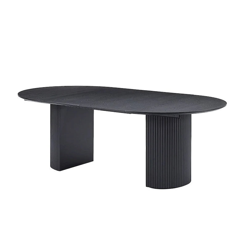 Table à manger ovale extensible de cuisine à dessus plein - N/A