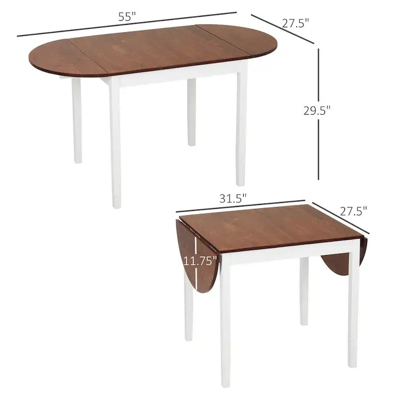 Table de cuisine en bois massif, table à abattant, table à manger pliante