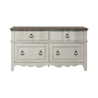 Enfilade blanc antique brossé Chesapeake - Largeur 56 x Profondeur 21 x Hauteur 30