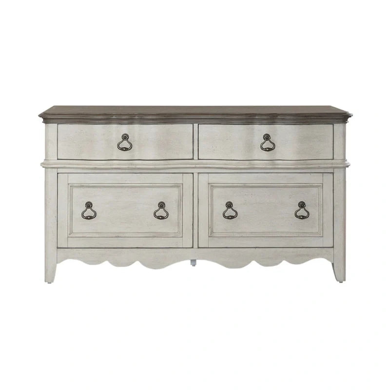 Enfilade blanc antique brossé Chesapeake - Largeur 56 x Profondeur 21 x Hauteur 30