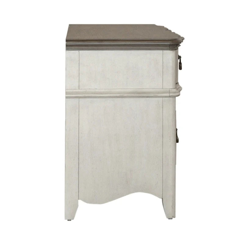 Enfilade blanc antique brossé Chesapeake - Largeur 56 x Profondeur 21 x Hauteur 30