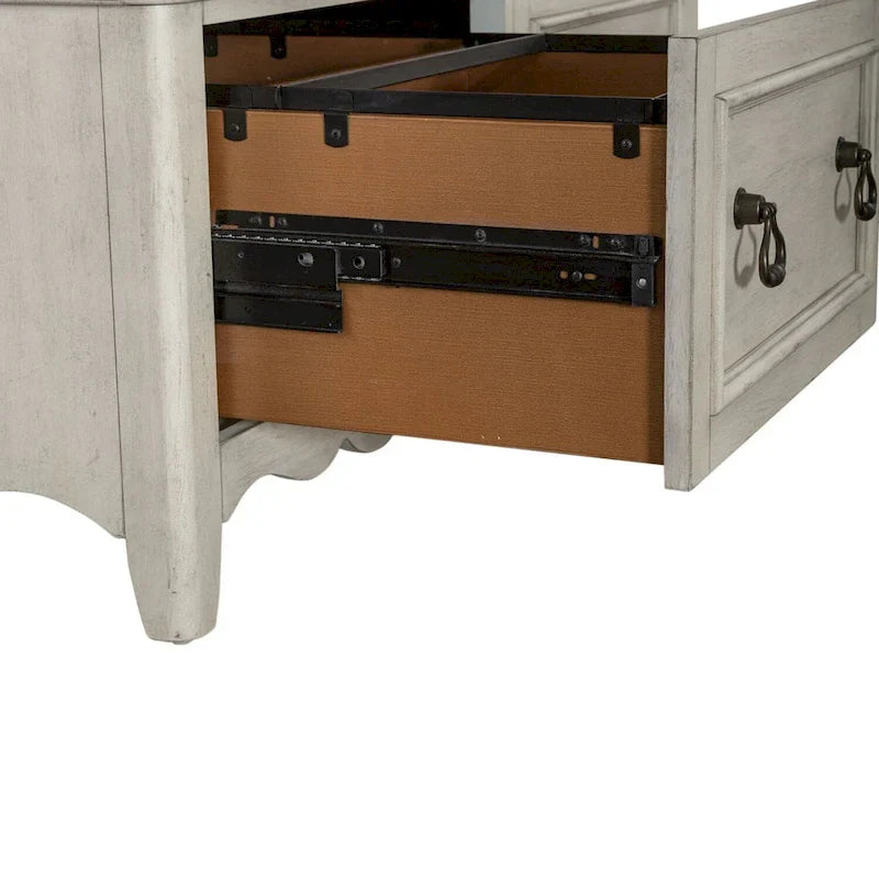 Enfilade blanc antique brossé Chesapeake - Largeur 56 x Profondeur 21 x Hauteur 30