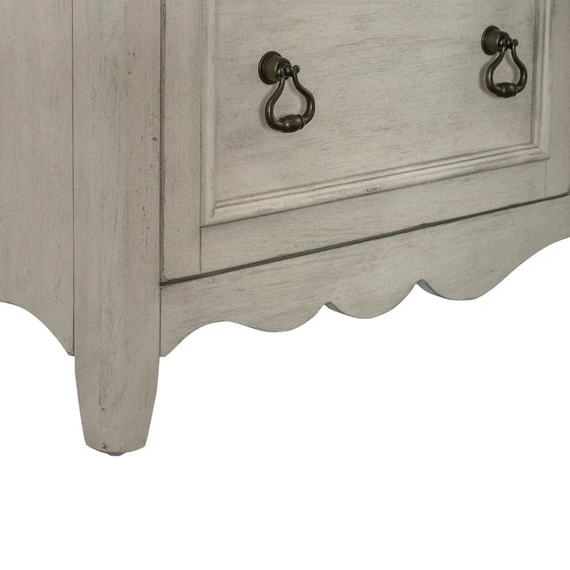 Enfilade blanc antique brossé Chesapeake - Largeur 56 x Profondeur 21 x Hauteur 30