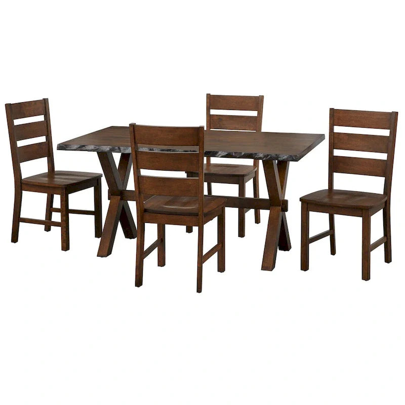 Ensemble de salle à manger 5 pièces en bois massif Mandeville Simple Living