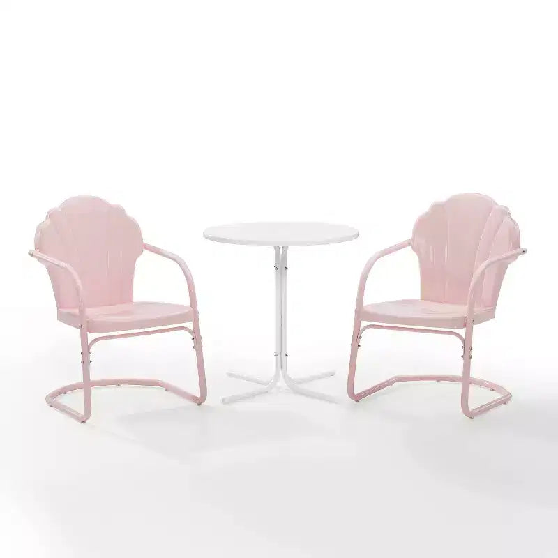 Ensemble de bistro rétro 3 pièces en métal Tulip de Crosley