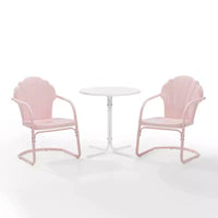 Ensemble de bistro rétro 3 pièces en métal Tulip de Crosley