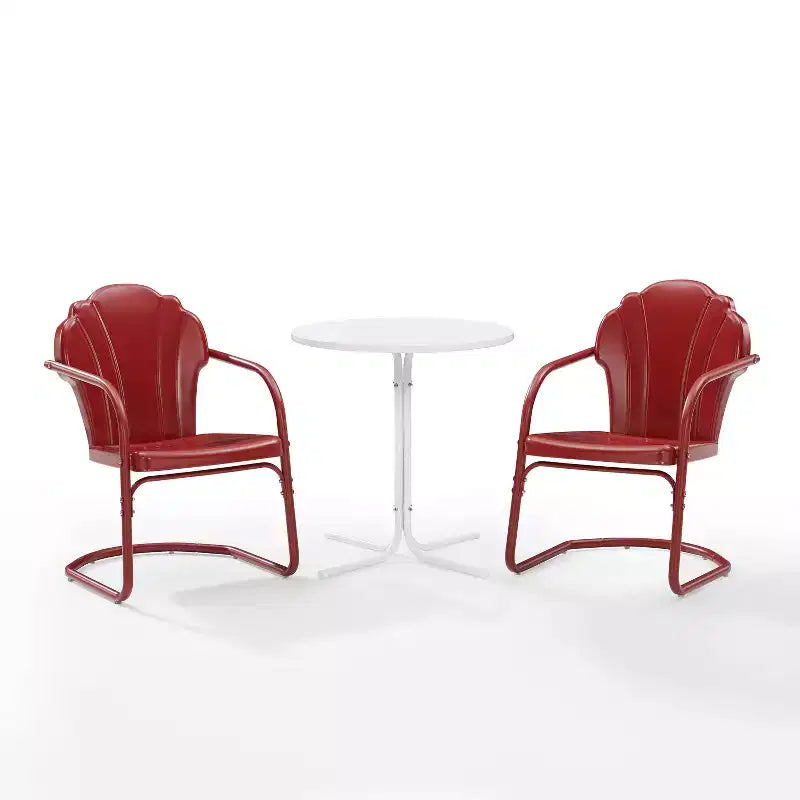 Ensemble de bistro rétro 3 pièces en métal Tulip de Crosley