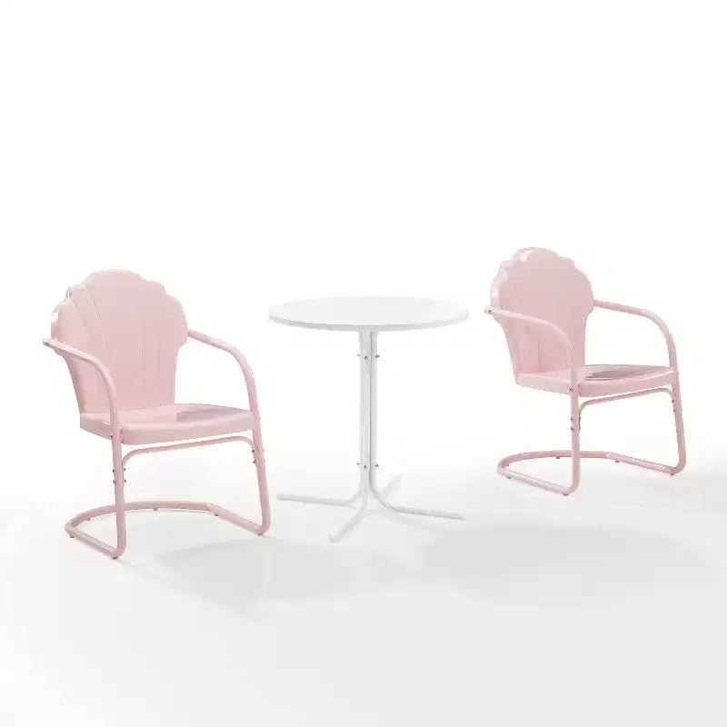 Ensemble de bistro rétro 3 pièces en métal Tulip de Crosley