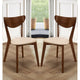 Chaises de salle à manger rétro design mid-century, châtaigne (lot de 2)