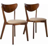 Chaises de salle à manger rétro design mid-century, châtaigne (lot de 2)