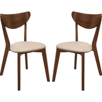 Chaises de salle à manger rétro design mid-century, châtaigne (lot de 2)