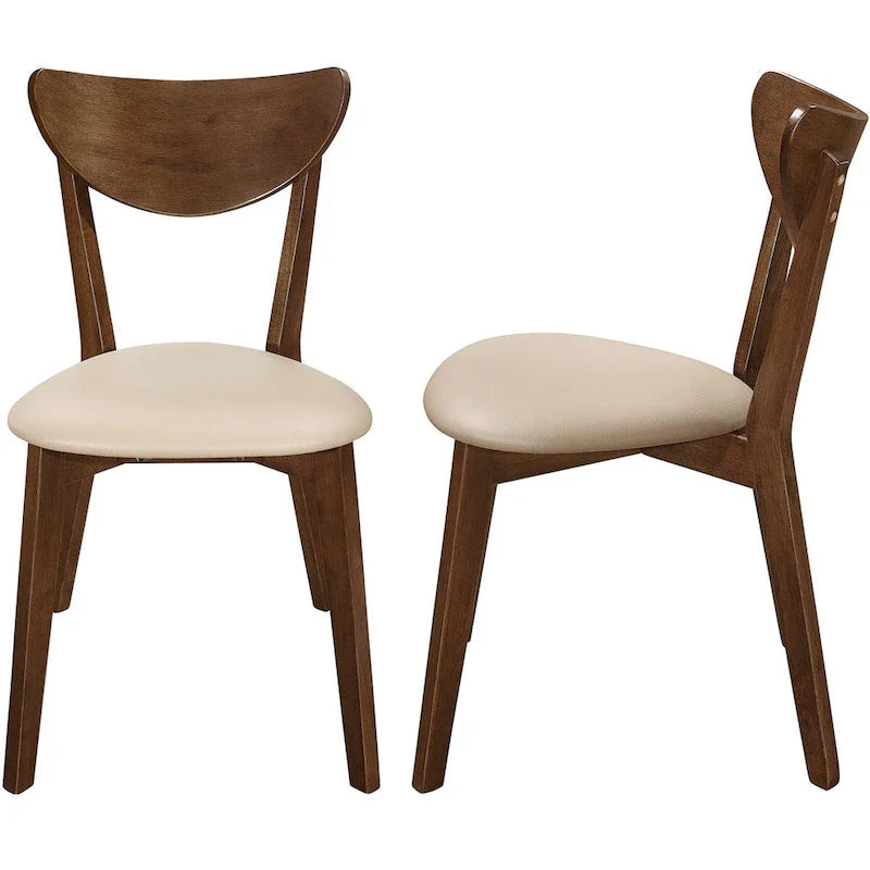 Chaises de salle à manger rétro design mid-century, châtaigne (lot de 2)
