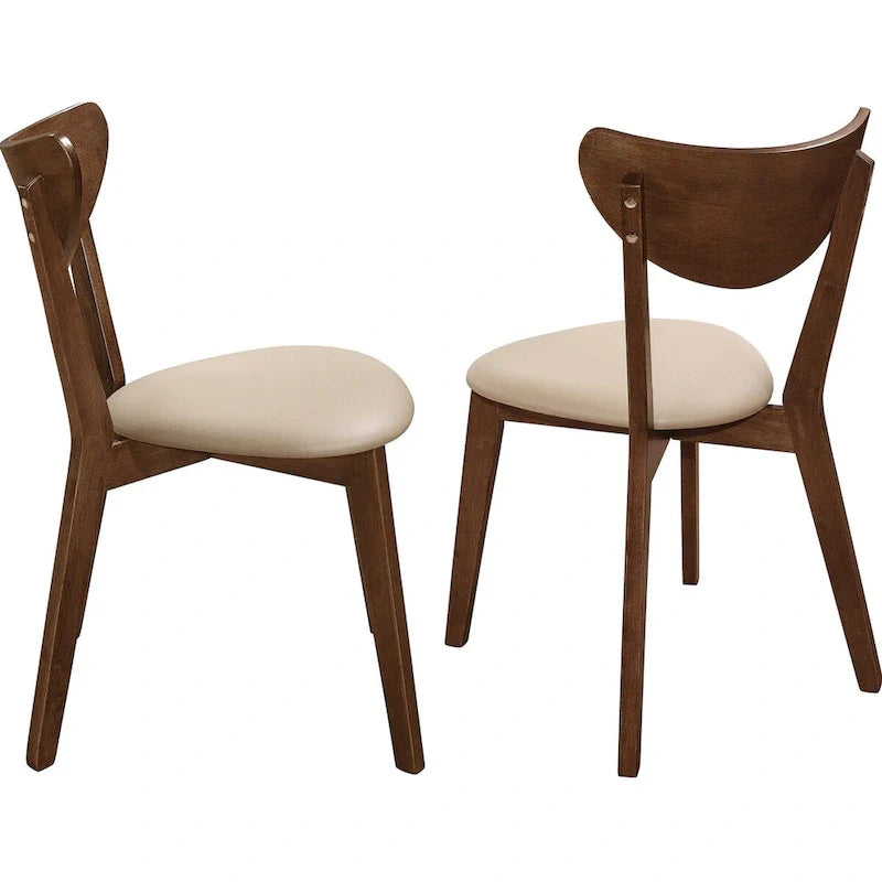 Chaises de salle à manger rétro design mid-century, châtaigne (lot de 2)