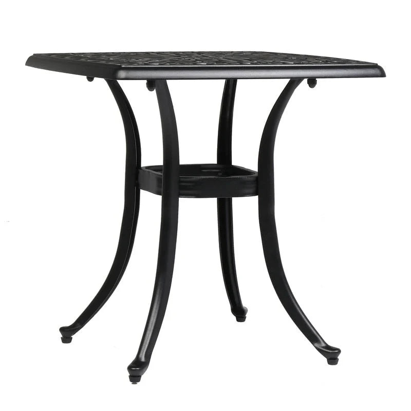 Patio 21 Table de salle à manger en fonte d'aluminium avec trou pour parasol