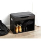 Banc à chaussures compact avec coussin supérieur Yak About It - Noir