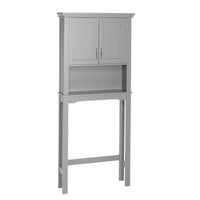 RiverRidge Somerset Meuble de Rangement mural gain de place au-dessus des toilettes avec étagère réglable - Gris