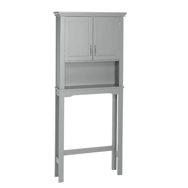 RiverRidge Somerset Meuble de Rangement mural gain de place au-dessus des toilettes avec étagère réglable - Gris