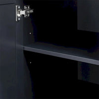 Meuble de rangement haut et large avec portes pour salle de bain, trois tiroirs