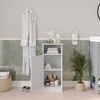 Meuble de rangement organisateur de sol avec porte à fermeture magnétique et étagères
