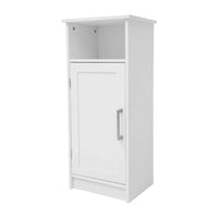 Meuble de rangement organisateur de sol avec porte à fermeture magnétique et étagères