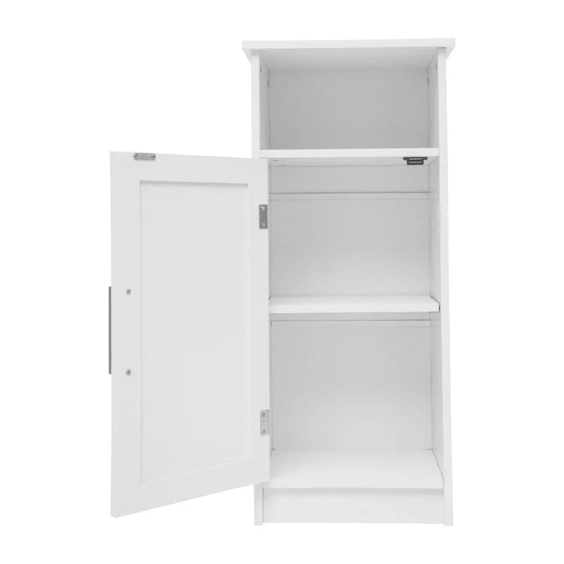 Meuble de rangement organisateur de sol avec porte à fermeture magnétique et étagères