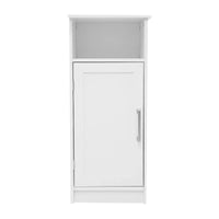 Meuble de rangement organisateur de sol avec porte à fermeture magnétique et étagères