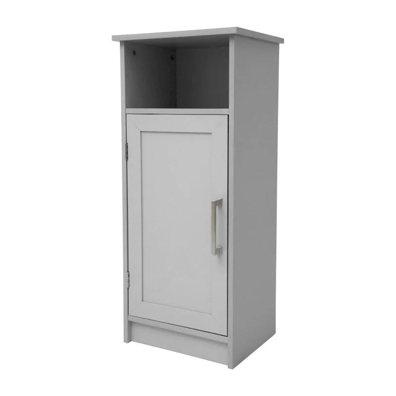 Meuble de rangement organisateur de sol avec porte à fermeture magnétique et étagères