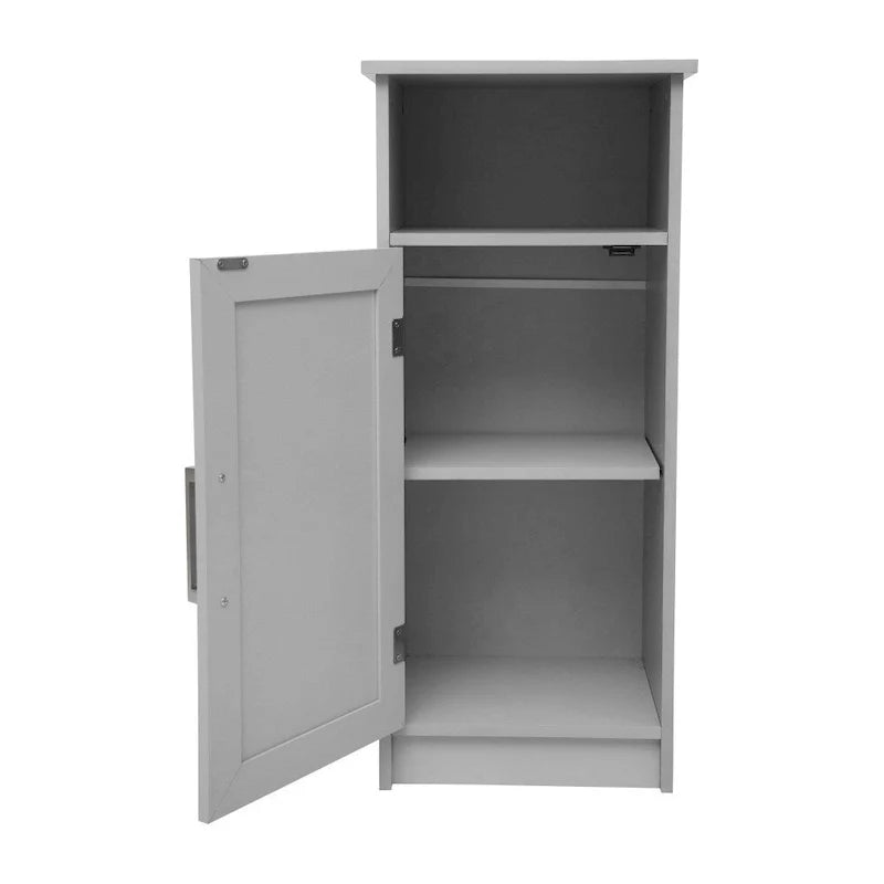 Meuble de rangement organisateur de sol avec porte à fermeture magnétique et étagères