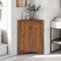 Armoire de rangement triangulaire autonome de salle de bain avec étagères réglables