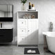 Meuble de rangement de salle de bain blanc autoportant de 23,6 W en bois, meuble de linge