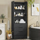 Armoire de rangement de cuisine Bibliothèque 3 tiroirs Étagères ouvertes - N/A
