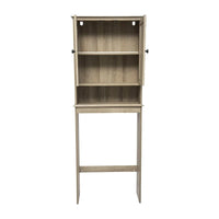 Meuble de rangement pour cabinet de toilette de ferme marron avec 2 étagères